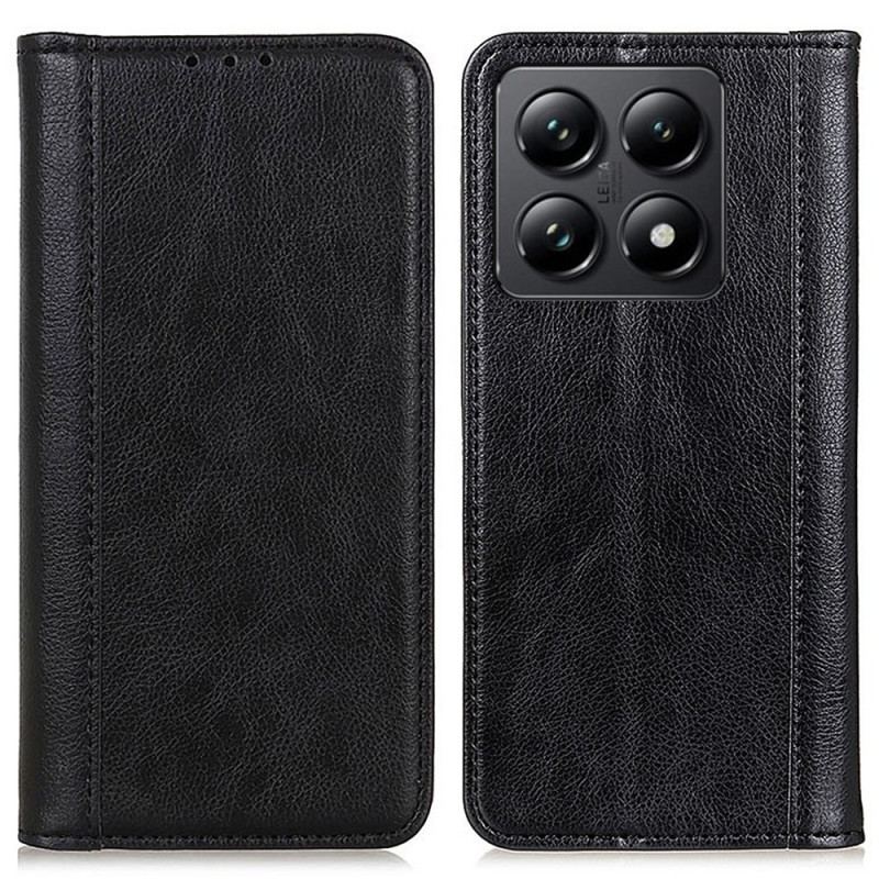 Flip Cover Xiaomi 14T Cuir Fendu