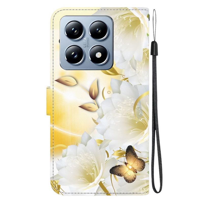 Housse Xiaomi 14T Motif Papillons Dorés