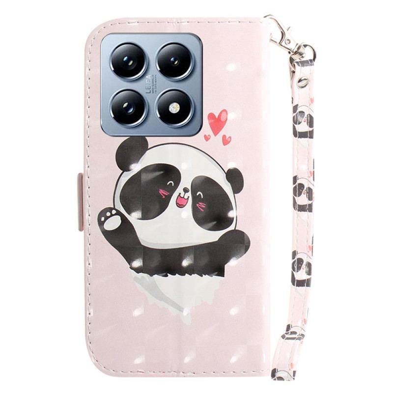 Housse Xiaomi 14T Panda Love à Lanière