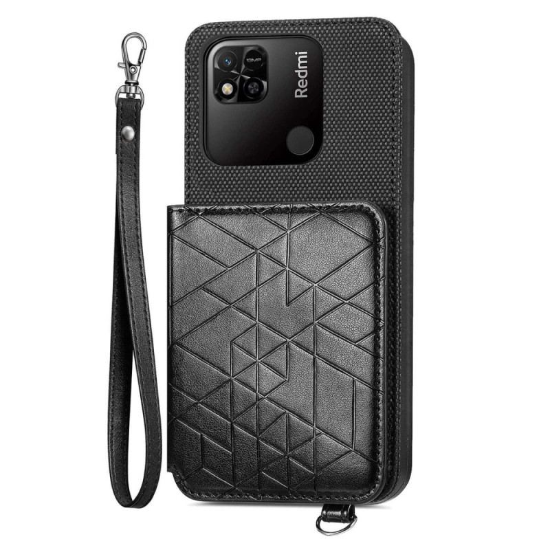 Coque Xiaomi Redmi 10A Porte-Cartes à Lanière