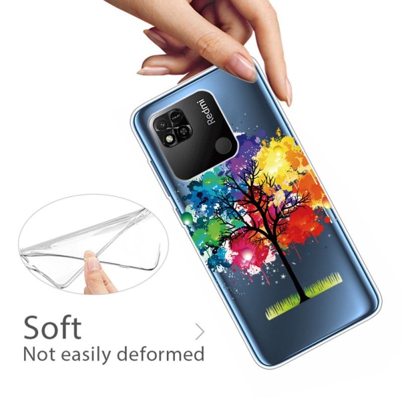 Coque Xiaomi Redmi 10A Transparente Arbre Aquarelle