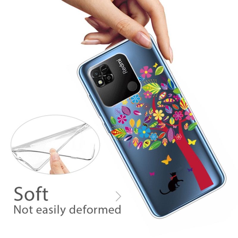 Coque Xiaomi Redmi 10A Transparente Arbre Coloré