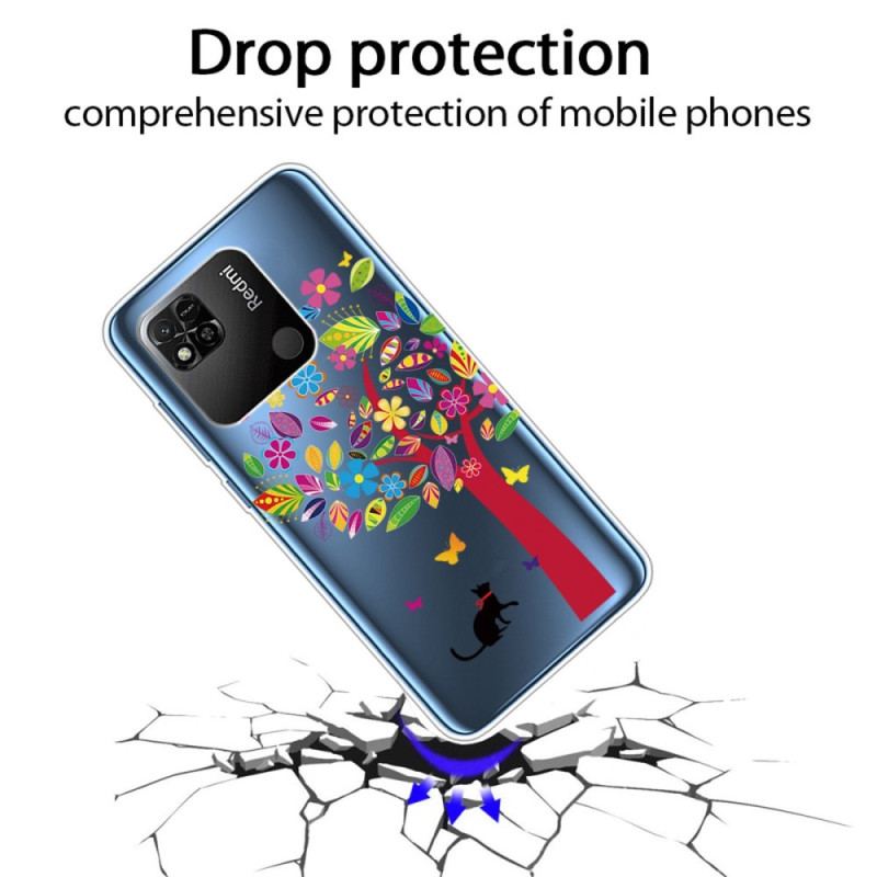 Coque Xiaomi Redmi 10A Transparente Arbre Coloré