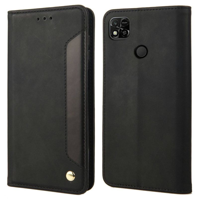 Flip Cover Xiaomi Redmi 10A Bicolore avec Rivet