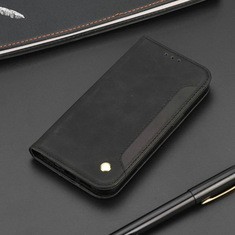 Flip Cover Xiaomi Redmi 10A Bicolore avec Rivet