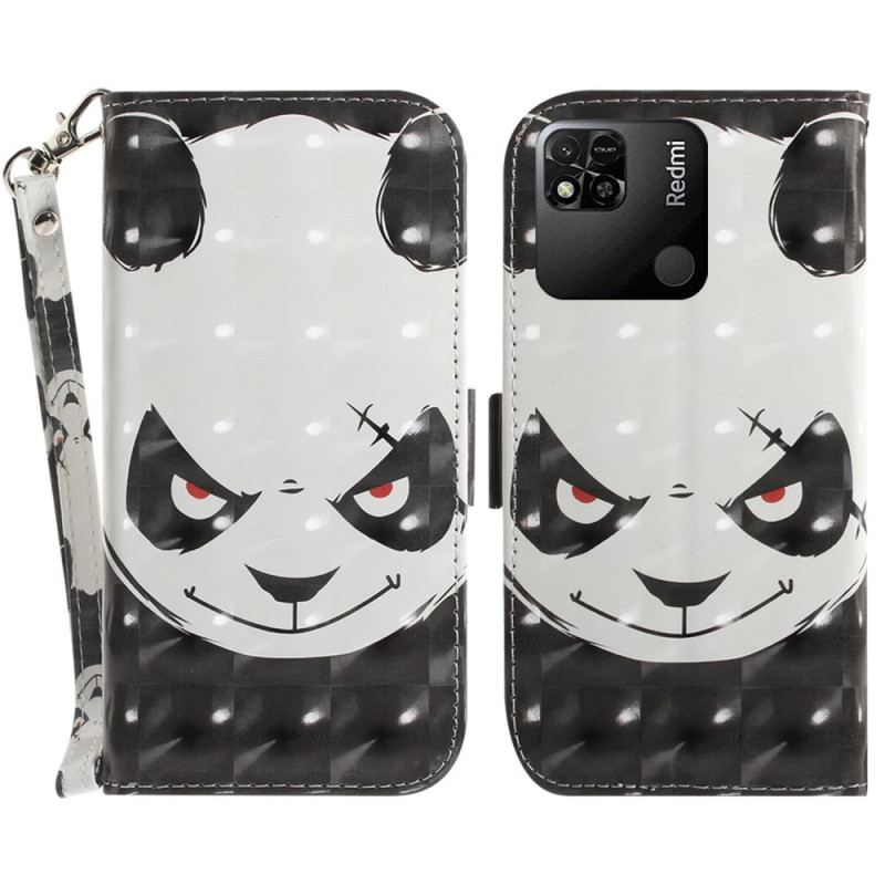 Housse Xiaomi Redmi 10A Angry Panda à Lanière