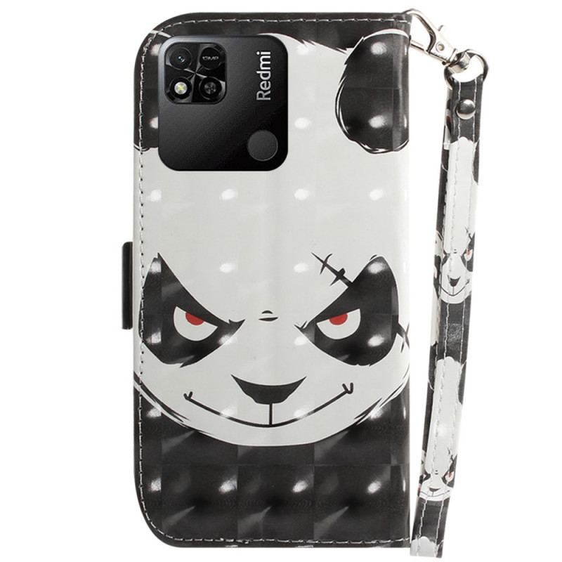 Housse Xiaomi Redmi 10A Angry Panda à Lanière