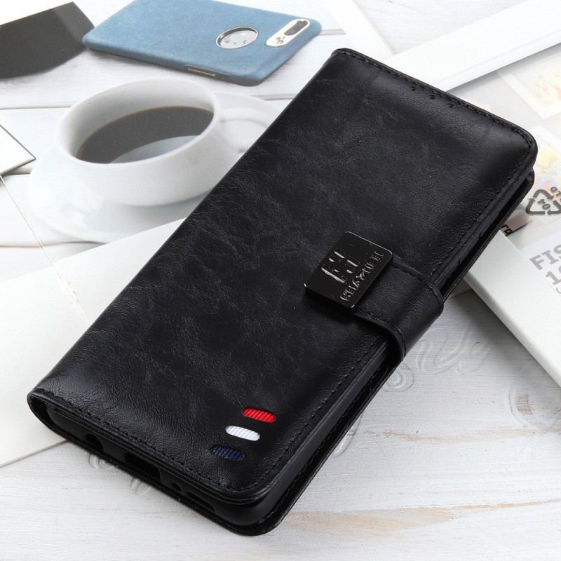 Housse Xiaomi Redmi 10A Effet Cuir Tricolore