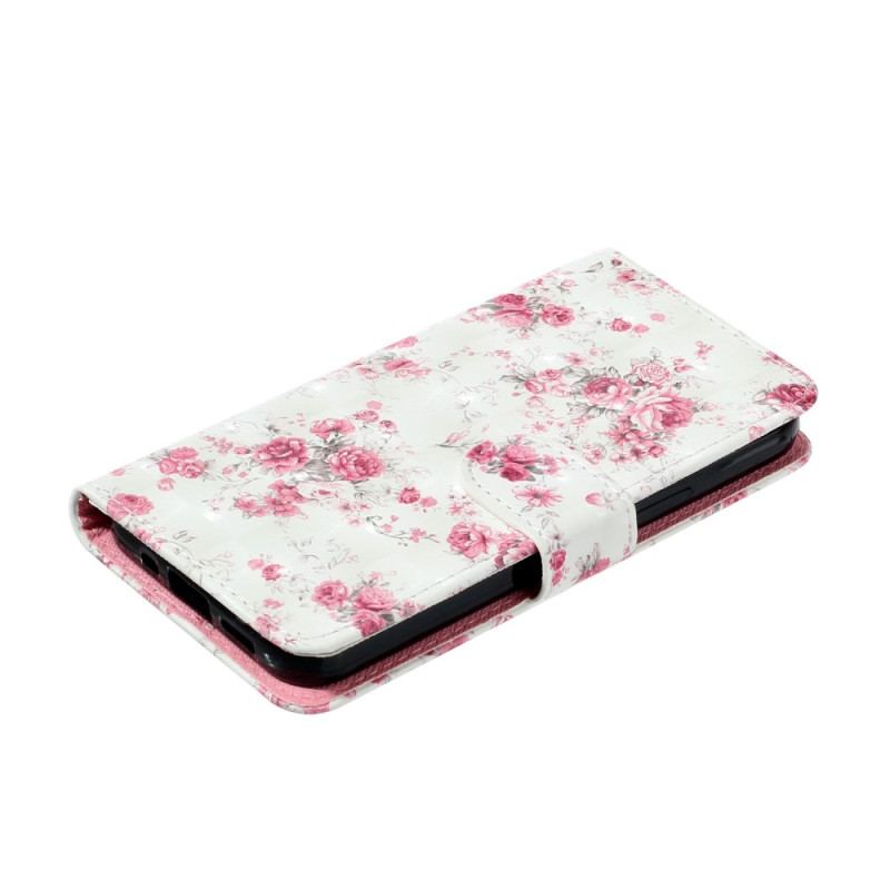 Housse Xiaomi Redmi 10A Fleurs Liberty à Lanière