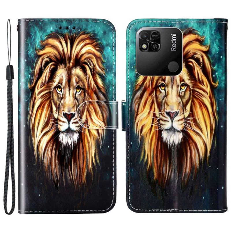 Housse xiaomi Redmi 10A Lion à Lanière