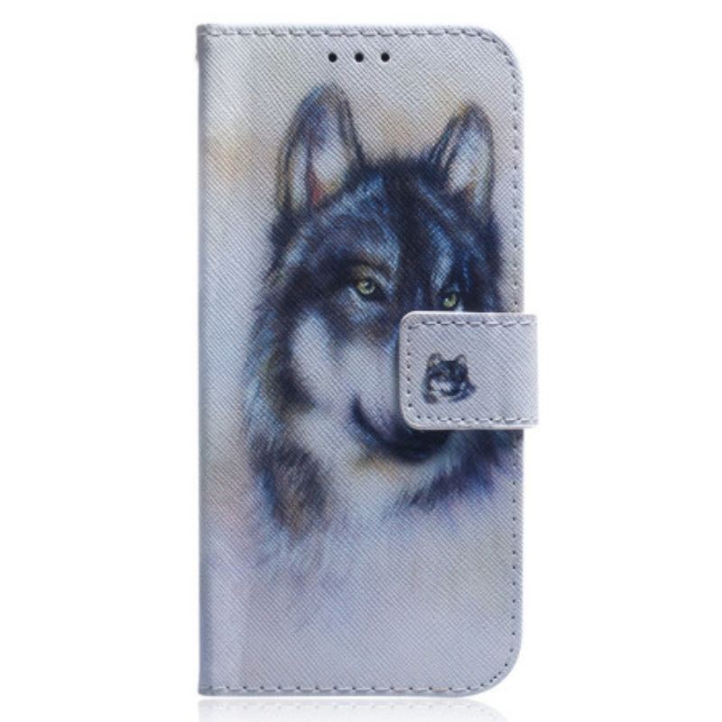 Housse Xiaomi Redmi 10A Loup Aquarelle