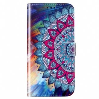 Housse Xiaomi Redmi 10A Mandala Coloré à Lanière