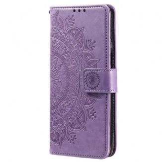 Housse Xiaomi Redmi 10A Mandala Soleil avec Lanière