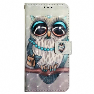 Housse Xiaomi Redmi 10A Miss Hibou à Lanière