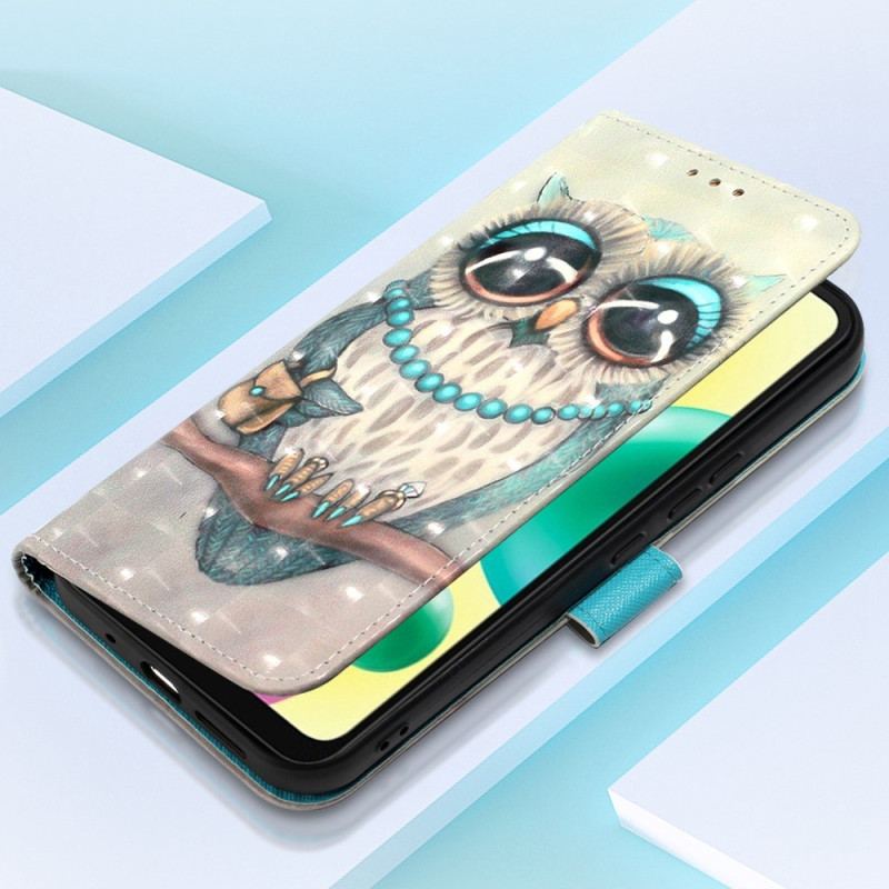 Housse Xiaomi Redmi 10A Miss Hibou à Lanière