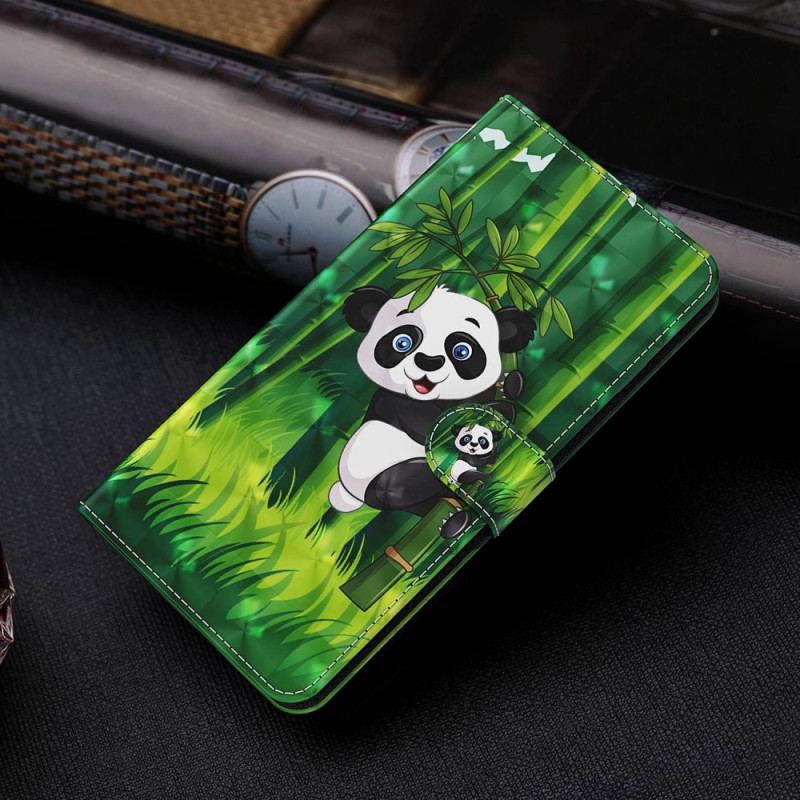 Housse Xiaomi Redmi 10A Panda Bambou à Lanière