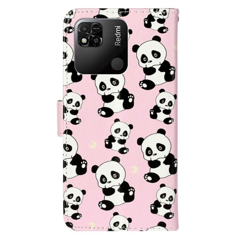 Housse Xiaomi Redmi 10A Petits Pandas à Lanière