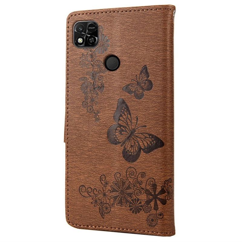 Housse Xiaomi Redmi 10A Splendides Papillons à Lanière