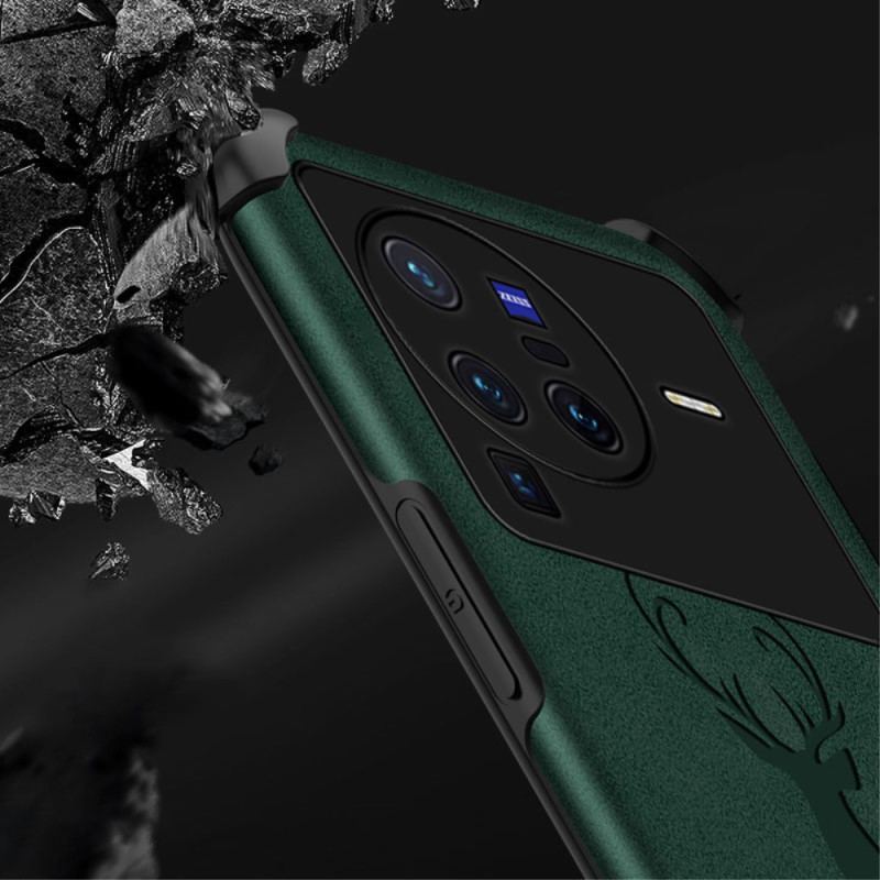 Coque Vivo X80 Pro Simili Cuir Cerf