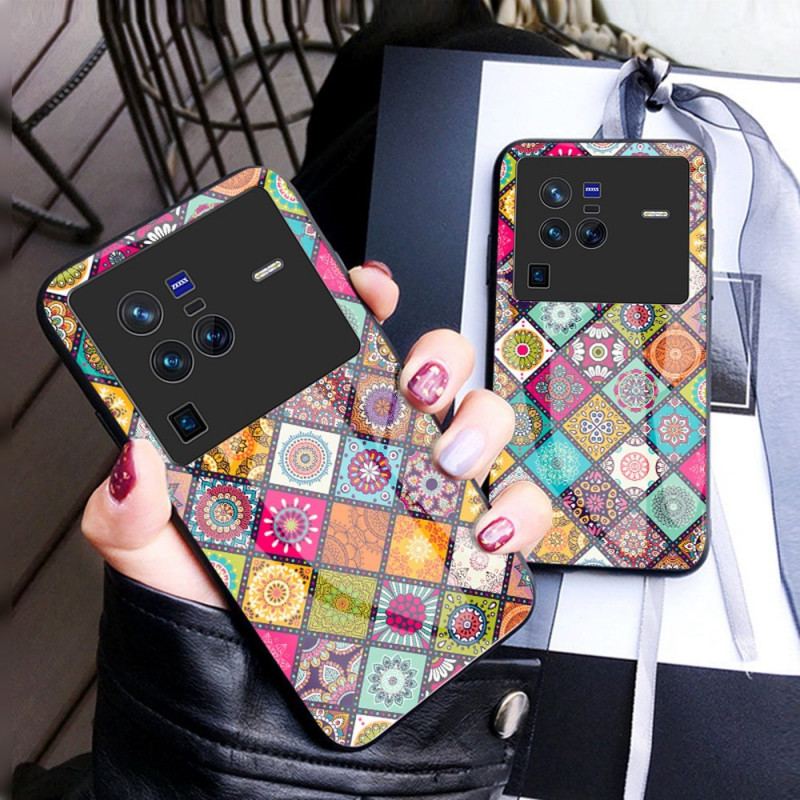 Coque Vivo X80 Pro Support Magnétique Patchwork