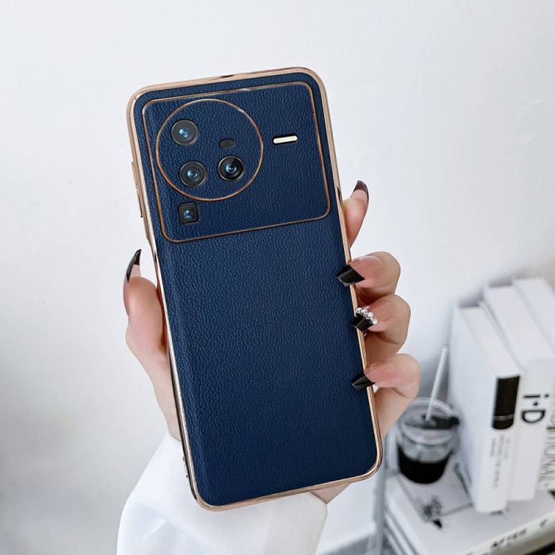 Coque Vivo X80 Pro Véritable Cuir Color