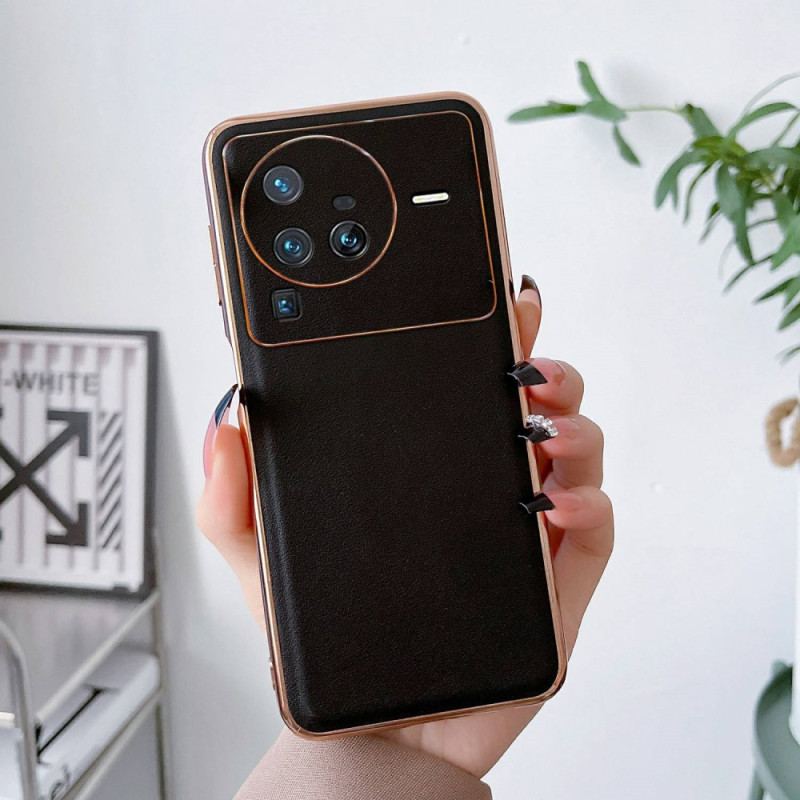 Coque Vivo X80 Pro Véritable Cuir Élégance