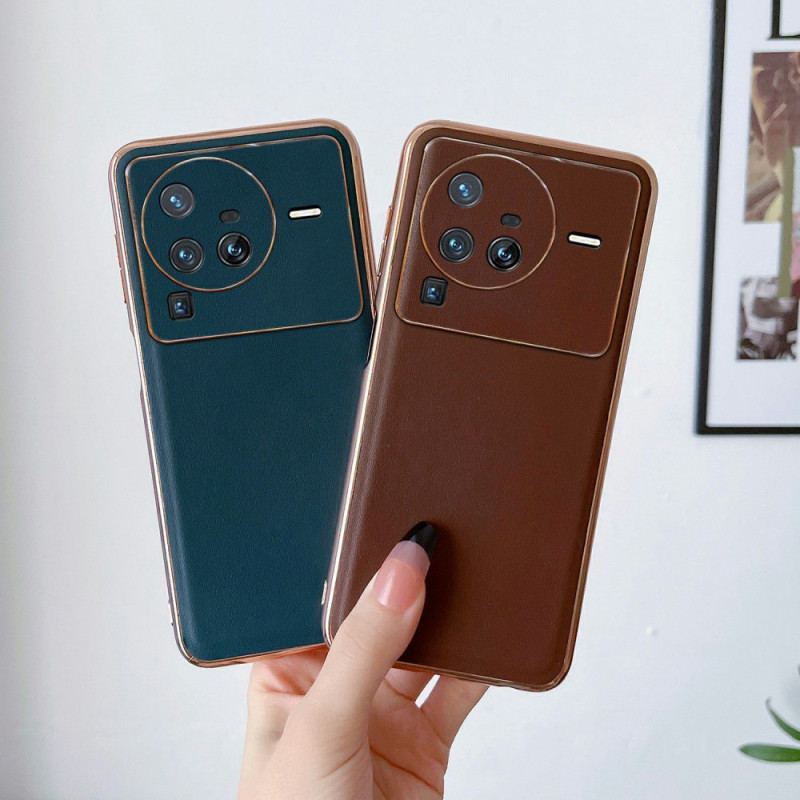 Coque Vivo X80 Pro Véritable Cuir Élégance