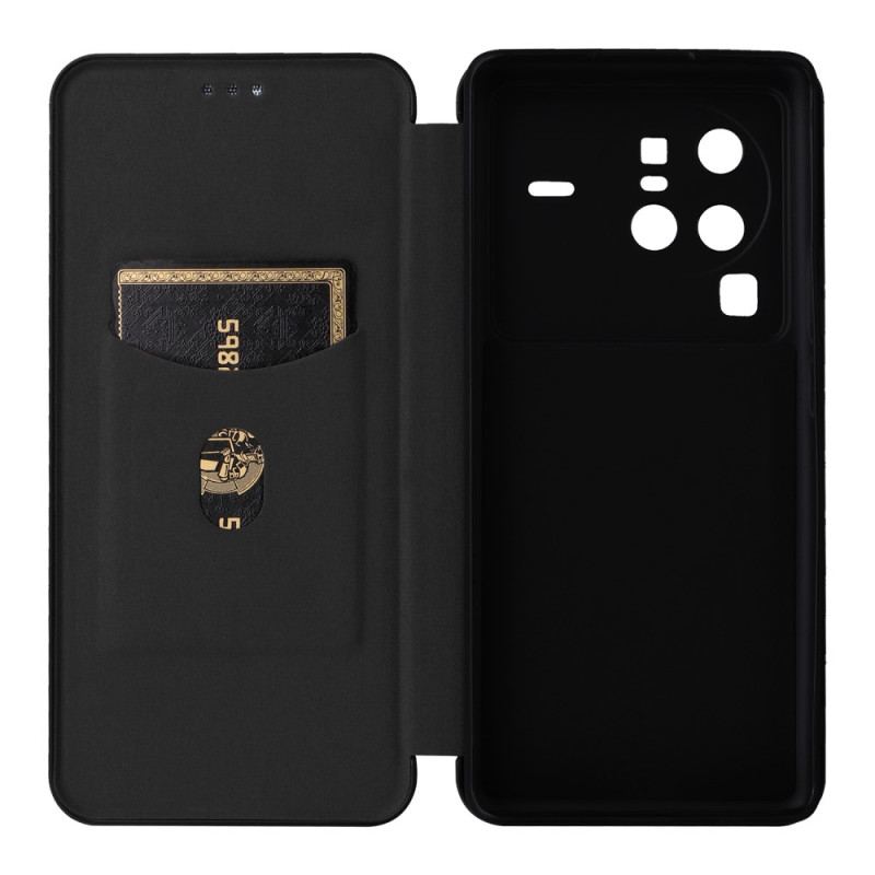 Flip Cover Vivo X80 Pro Fibre Carbone Colorée