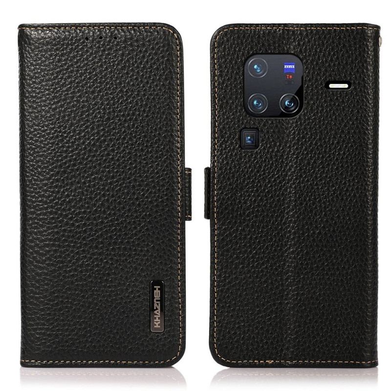 Housse Vivo X80 Pro Cuir Litchi KHAZNEH RFID