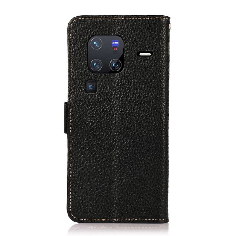 Housse Vivo X80 Pro Cuir Litchi KHAZNEH RFID