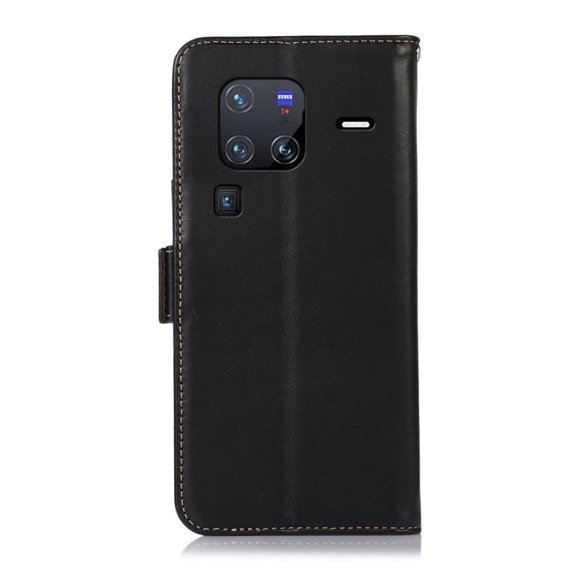 Housse Vivo X80 Pro Cuir Véritable Protection RFID