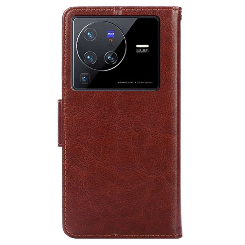 Housse Vivo X80 Pro Style Cuir Vintage