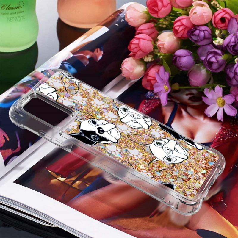 Coque Samsung Galaxy A03s Mr Chien Paillettes