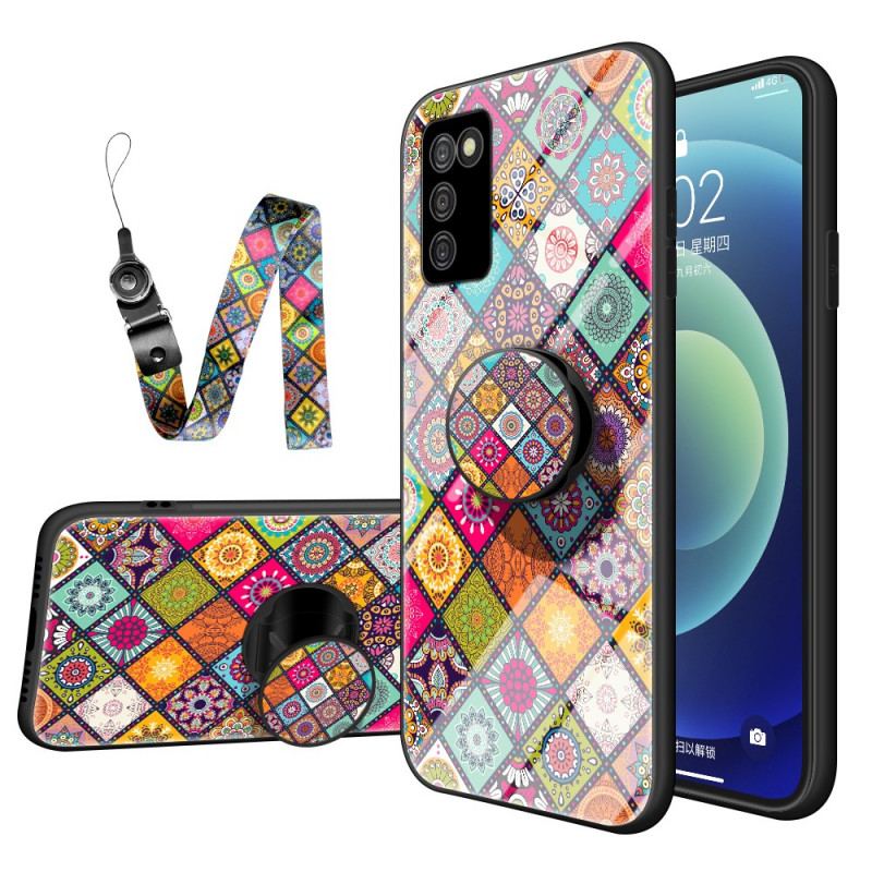 Coque Samsung Galaxy A03s Support Magnétique Patchwork