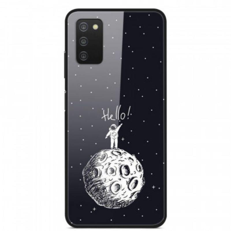 Coque Samsung Galaxy A03s Verre Trempé Lune Hello