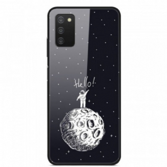 Coque Samsung Galaxy A03s Verre Trempé Lune Hello