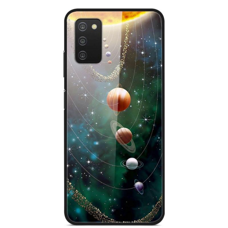 Coque Samsung Galaxy A03s Verre Trempé Planète Système Solaire