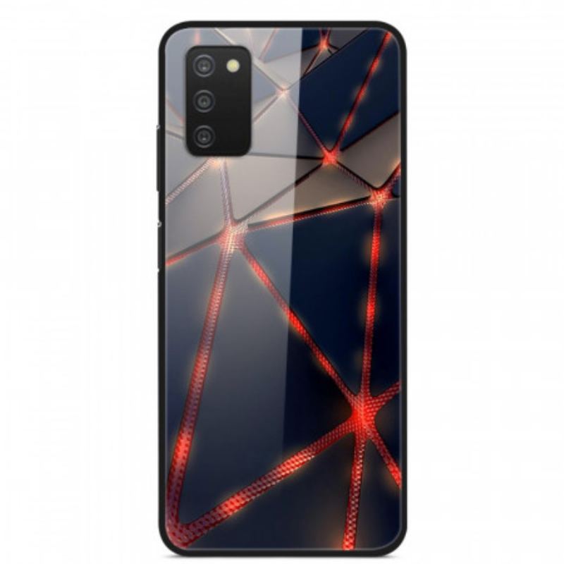 Coque Samsung Galaxy A03s Verre Trempé Rayon Rouge