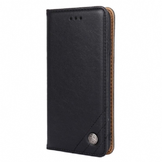 Flip Cover Samsung Galaxy A03s Style Cuir Rivet