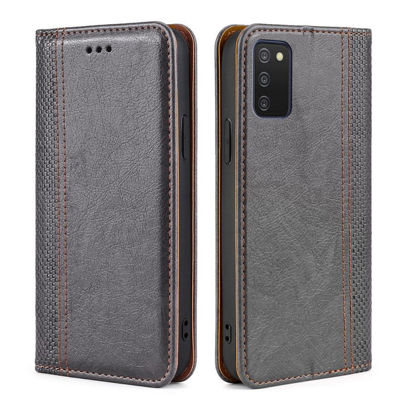 Flip Cover Samsung Galaxy A03s Style Cuir Vintage