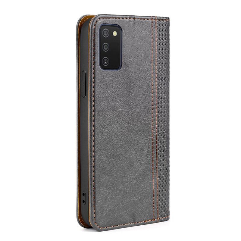 Flip Cover Samsung Galaxy A03s Style Cuir Vintage