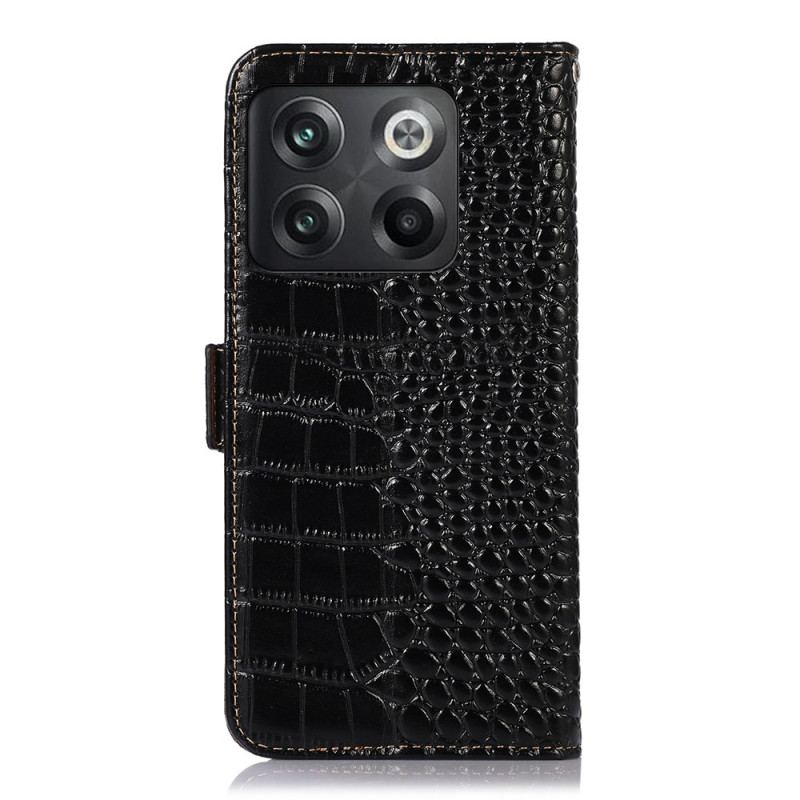 Housse OnePlus 10T 5G Style Crocodile RFID