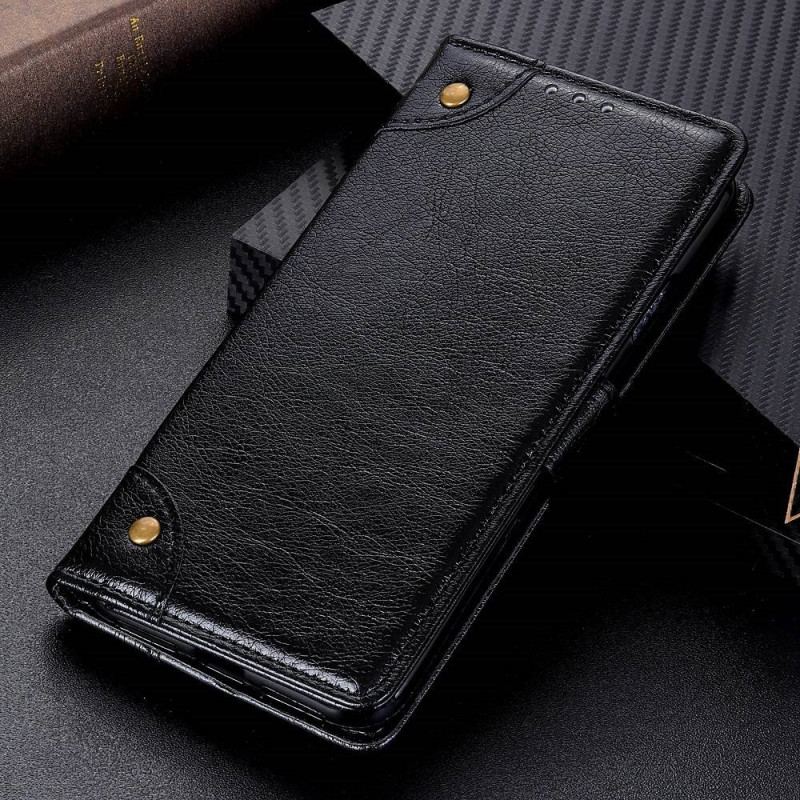 Housse OnePlus 10T 5G Style Cuir Nappa Rivets Vintage