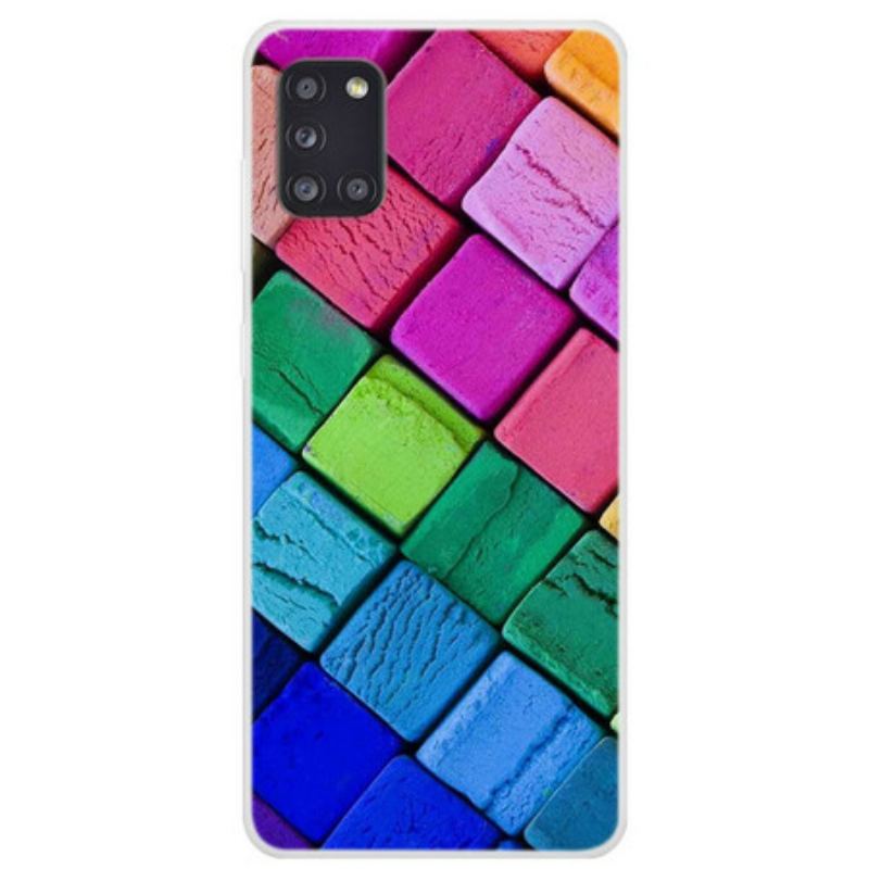 Coque Samsung Galaxy A31 Cubes Colorés