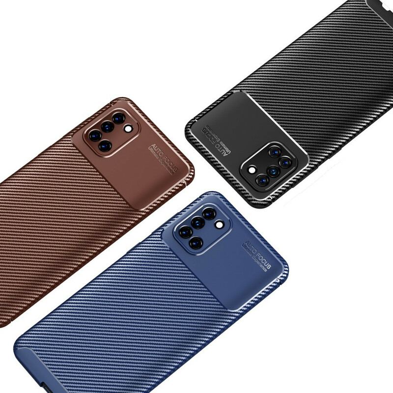 Coque Samsung Galaxy A31 Flexible Texture Fibre Carbone