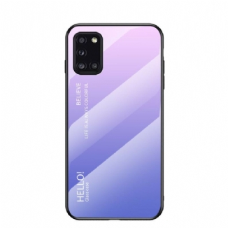 Coque Samsung Galaxy A31 Verre Trempé Hello