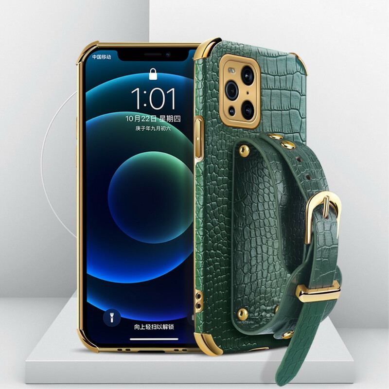 Coque Oppo Find X3 / X3 Pro Croco Bracelet