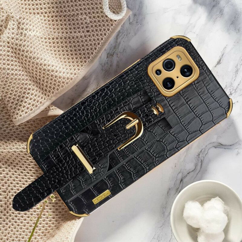 Coque Oppo Find X3 / X3 Pro Croco Bracelet