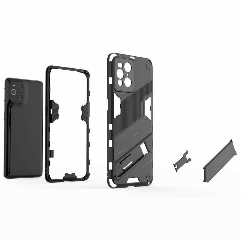 Coque Oppo Find X3 / X3 Pro Support Amovible Deux Positions Mains Libres