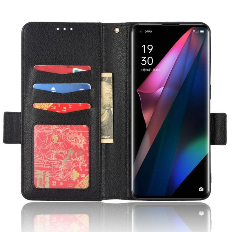 Housse Oppo Find X3 / X3 Pro Rabat Double Litchi New Colors